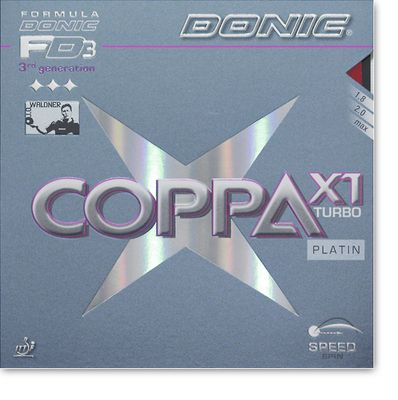 okładzina gładka DONIC Coppa X1 Turbo (Platin) czarny