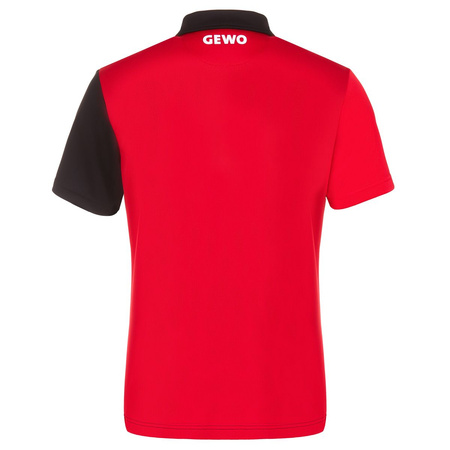 t-shirt GEWO Fondi IV czarny z czerwonym