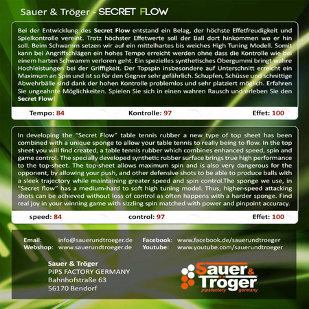 okładzina gładka SAUER & TROGER Secret Flow czerwony