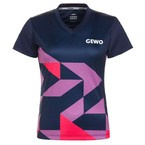 T-shirt GEWO Matera Lady granatowy z różowym