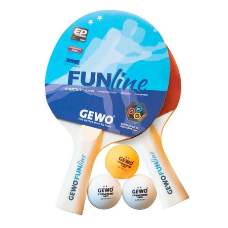 zestaw do tenisa stołowego GEWO Double Fun + 3 piłeczki