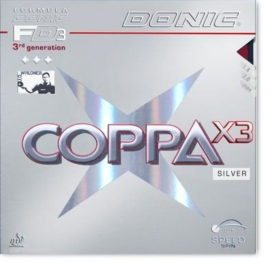 okładzina gładka DONIC Coppa X3 (Silver) czarny