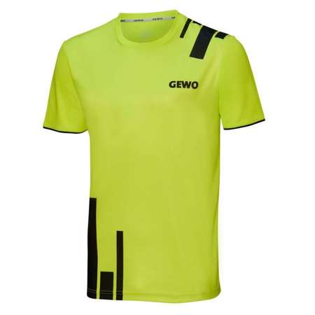 T-shirt GEWO Bloques limonkowy z czarnym